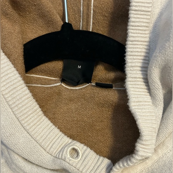 HUGO BOSS Sweatshirt with hood Men’s size medium!  Cream and Tan color - Picture 3 of 4